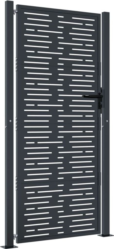vidaXL Gartentor Anthrazit 100x200 cm Stahl Quadratisches Produktbild 