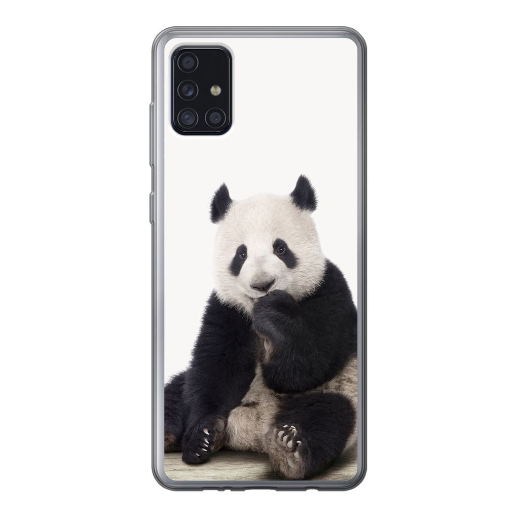 MuchoWow Handyhülle Schutzhülle Hülle für Samsung Galaxy A52 5G Panda - Tiere - Jungen - Mädchen - Pandabär Silikon Softcase Handy Hülle -...