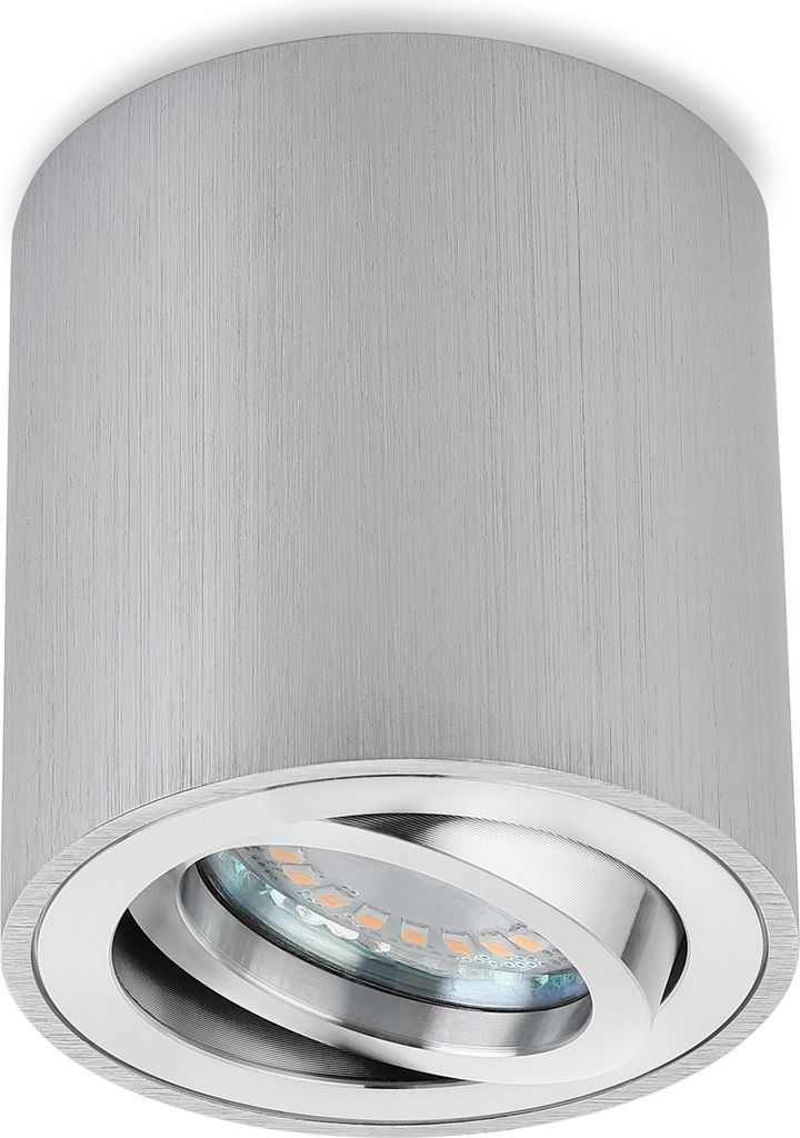 Sweet LED Aufbaustrahler gebürstet Aufbauspot GU10 5W Aluminium Deckenspots 230V