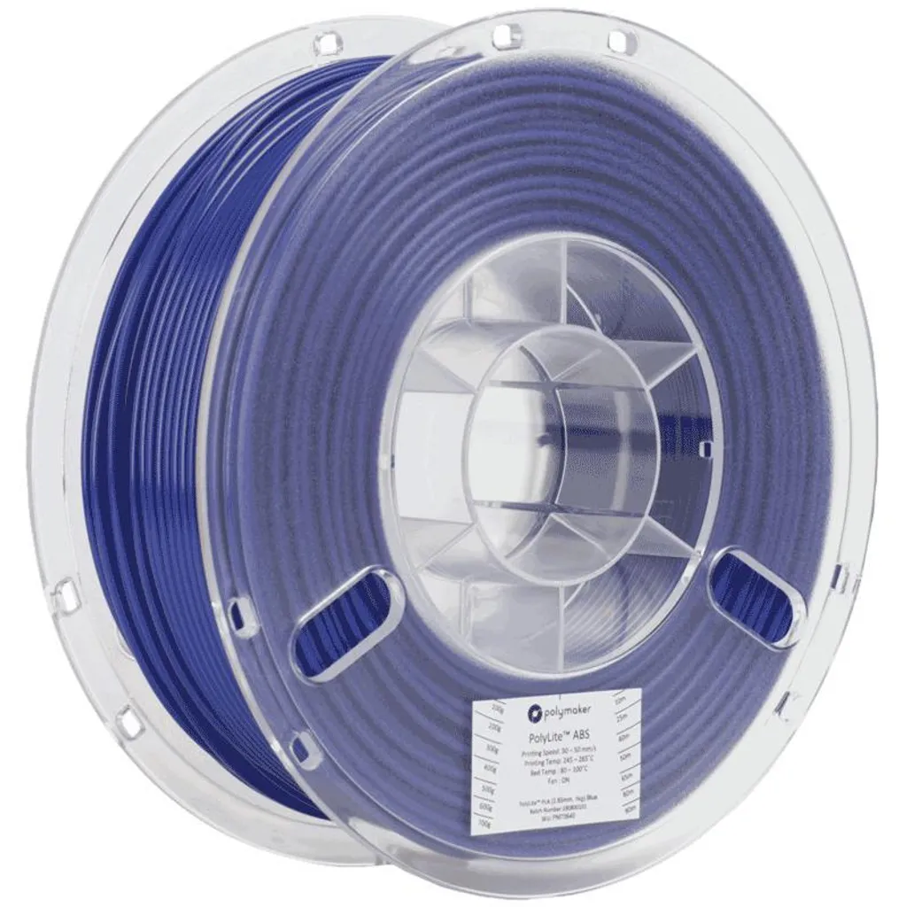 Filament ABS Bleu Résistant PolyLite Polymaker 2,85 mm Bobine de 1 kg