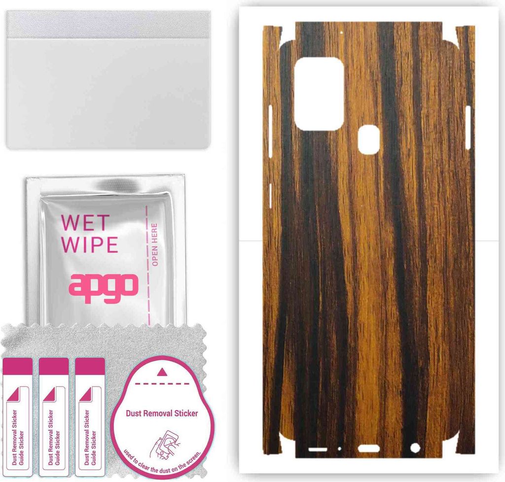 apgo Rückseite + Seiten Schutzfolie, Skin, kompatibel mit Samsung Galaxy A21s, Hinten Displayschutzfolie aus Vinylfolie, kratzfest, einfache Monta...