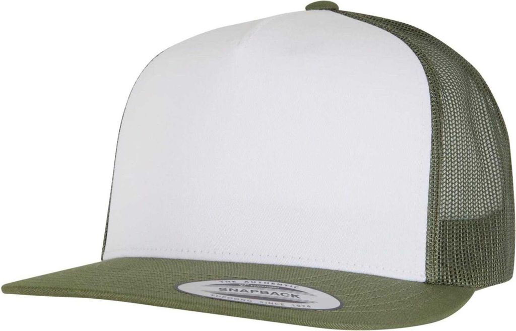 Flexfit - "Classic" Trucker Cap für Herren/Damen Uni BC6936 (Einheitsgröße) (Oliv/Weiß/Loden)