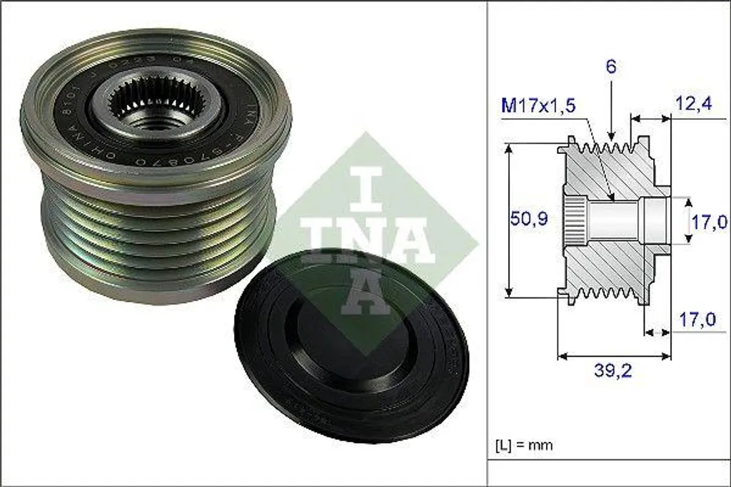 Roue Libre Alternateur INA 535024710 - Pièce OE pour Mazda 2, 3, 6, CX5