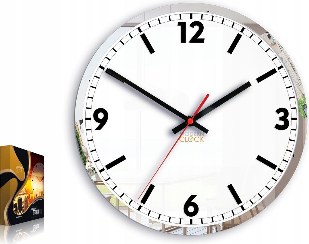 ModernClock, wanduhr,schwarz, Solar 30cm, moderne Uhr, Quarzuhr