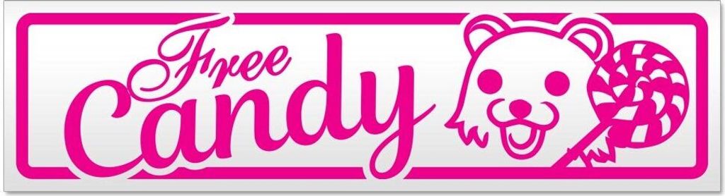 Kiwistar Free Candy Magnetschild Schild magnetisch - 60cm Pink - Magnetfolie für Auto PKW Kfz