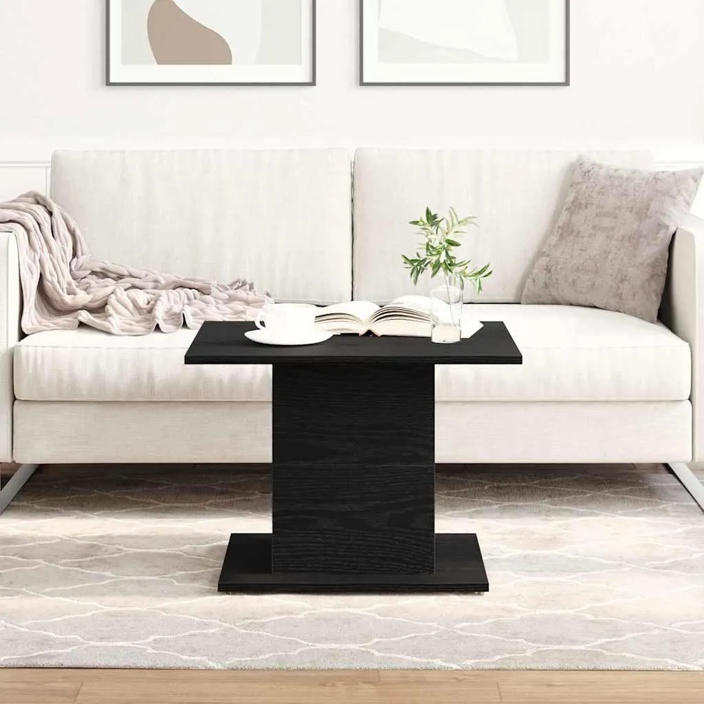 Tavolino Basso Maison Exclusive Rovere Nero 55,5x40 cm - Top Offerta