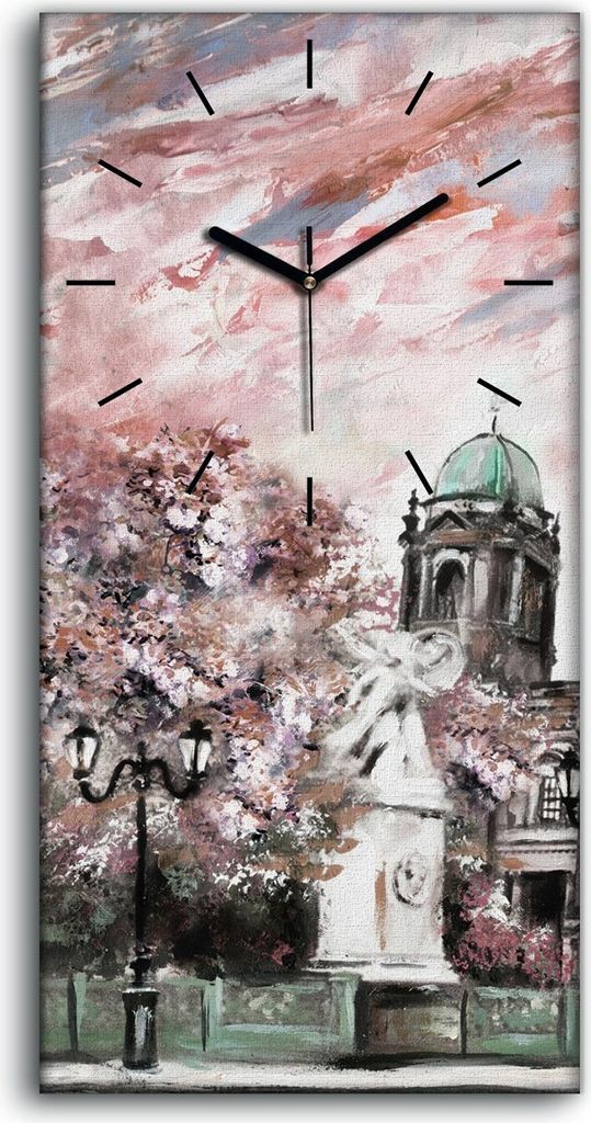 Dekor Leinwand Uhr Wandbilder Geräuschlos 30x60 Berliner Kathedrale Kunst - schwarze Hände