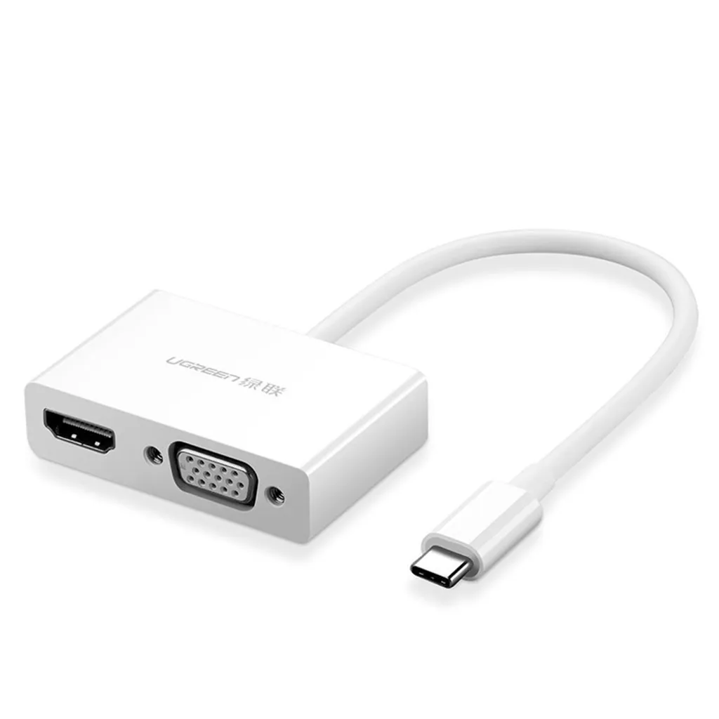Ugreen MM123 Convertitore Video Business USB-C a HDMI VGA - Bianco