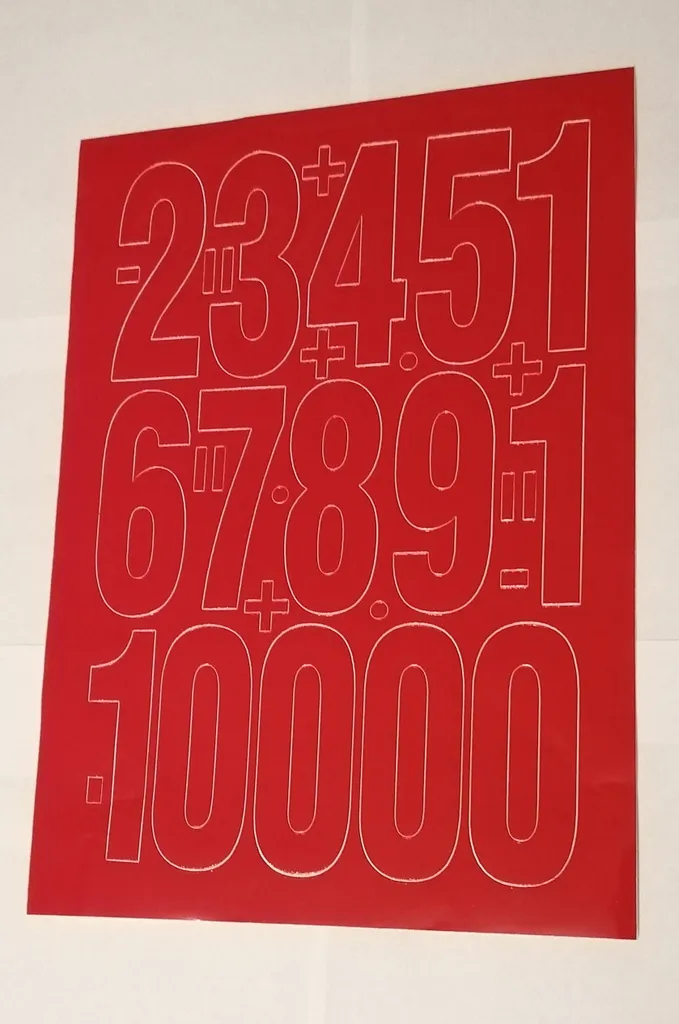 Lettere e numeri autoadesivi