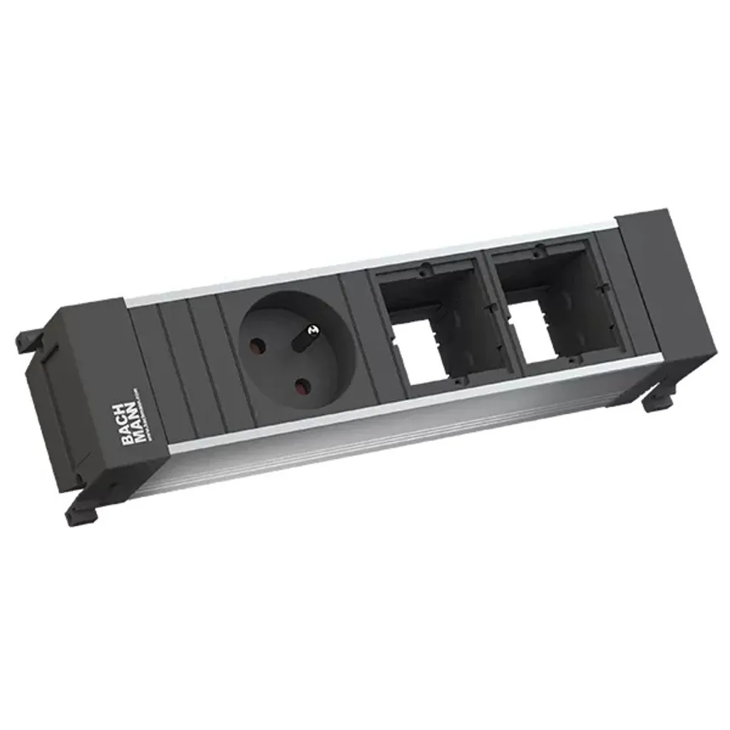 Bachmann POWER FRAME 916.003 Bloc multiprise encastrable 1 prise noir