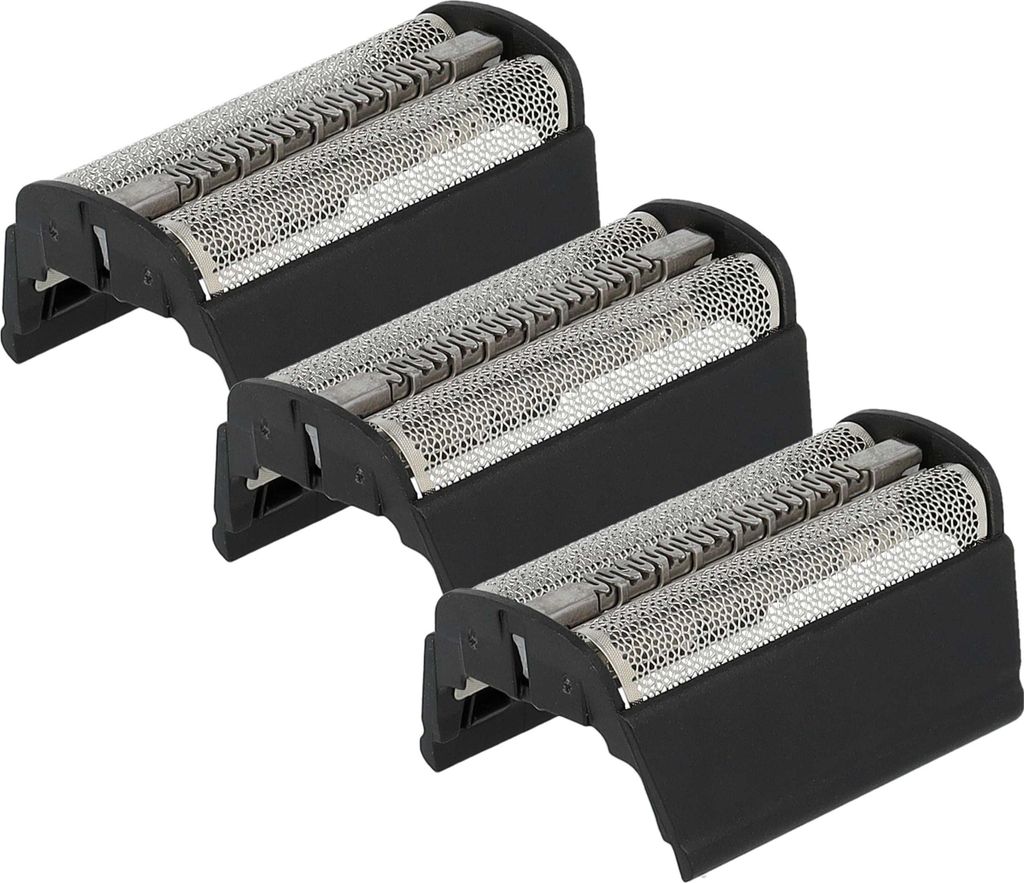 vhbw 3x Doppelscherfolie Ersatz für Braun SB505, 31B für Elektrorasierer + Rahmen, schwarz