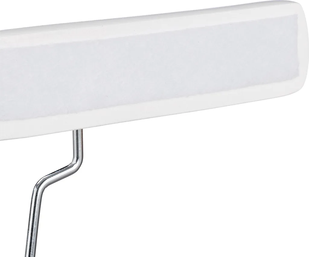 LDC - Grucce in velluto bianco, confezione da 30 pezzi, di alta qualità, antiscivolo, per cappotti, pantaloni, abiti, camicie, resistenti, salvaspazio, girevoli a 360°, colore: bianco