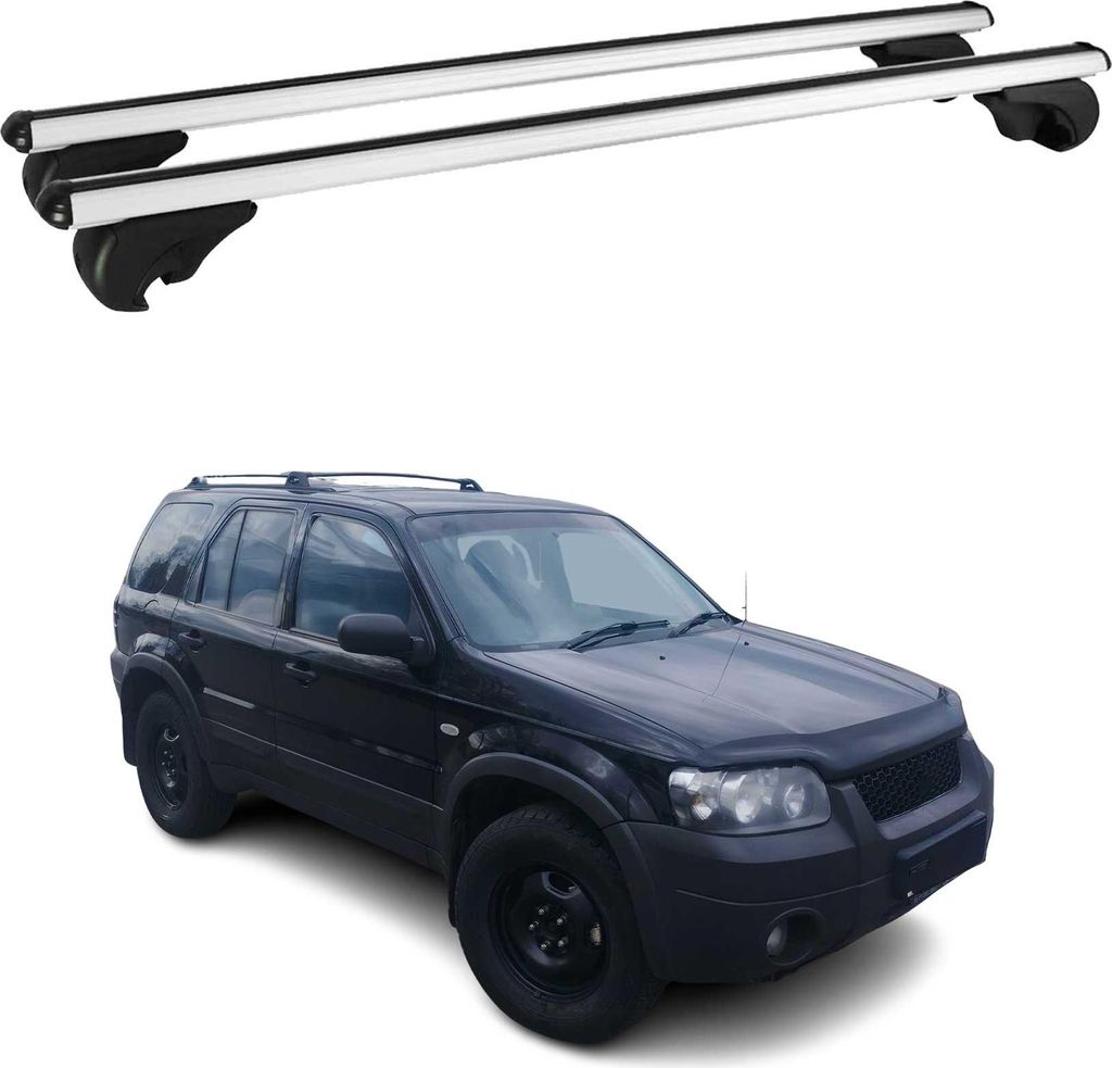 Dachträger Grundtäger für Ford Maverick 2001-2007 75kg Aluminium Silber 2 tlg