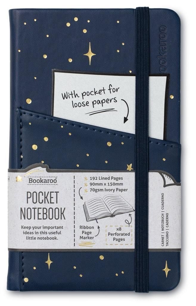 Bookaroo Zápisník A6 Mesiac a hviezdy Obrázok produktu 