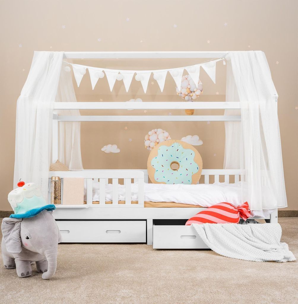 Alavya Home® Schubkasten 2er-Set - aus massiver Kiefernholz Produktbild 