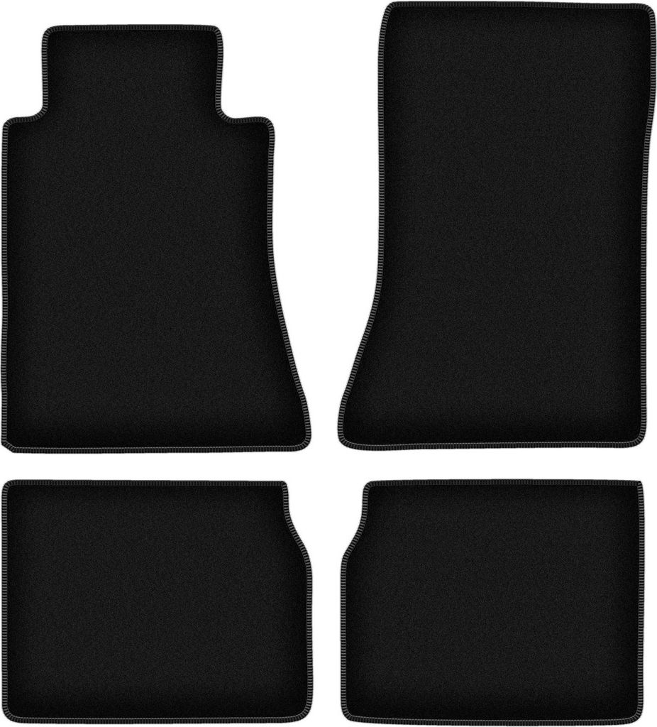Wielganizator Velours-Autoteppiche – passend für Mercedes E W124 (Limousine, Kombi, Bj. 1984-1997) – schwarz, passgenau, mit Befestigungen set...