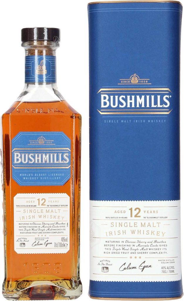 Bushmills 12 Years Old Single Malt Irish Whiskey 40% Vol. Produktbild 