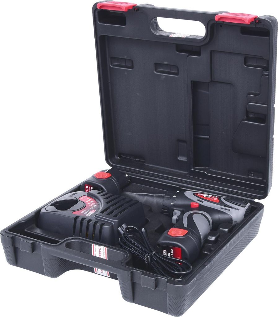 KS Tools 1/4 Akku-Bit-Schrauber, 24Nm, 400 U/min 10,8V, mit 2 Akkus und 1 Ladegerät