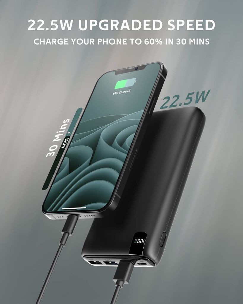 ADDTOP Externe Batterie 26800mAh 22.5W Power Bank USB C PD Produktbild 2