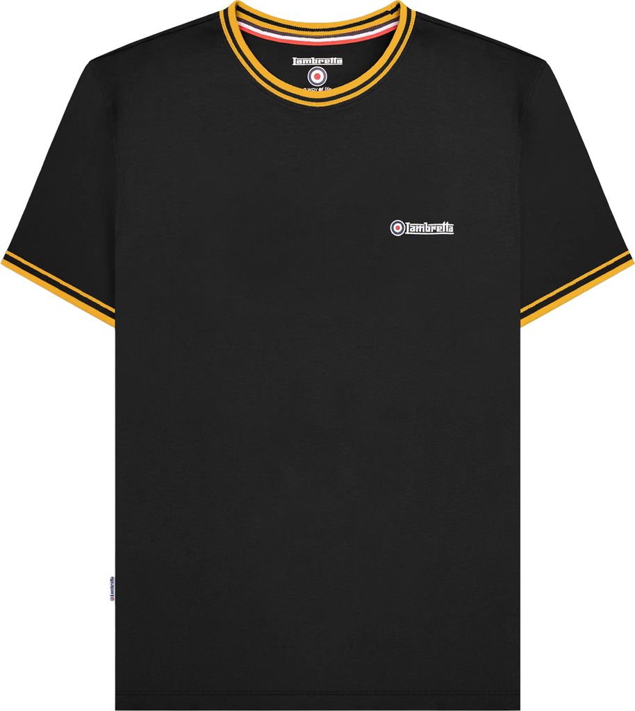 Lambretta - "AW24" T-Shirt für Herren LB188 (3XL) (Schwarz/Gold)