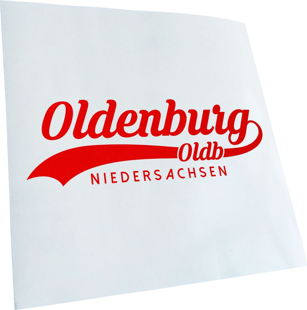 Kiwistar - Autoaufkleber - Oldenburg Niedersachsen - Rot - 24x8cm - Aufkleber für Auto, Laptop, Fahrrad, LKW, Motorrad mehrfarbig JDM Decal Racing