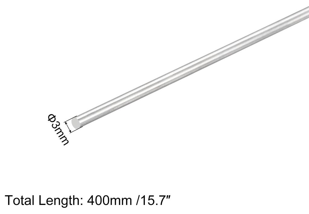 10 Stš¹ck 304 Metallstangen Garten, 3mm x 400mm Metallst?be fš¹r DIY Handwerk, Motorrad, Deko, Garten