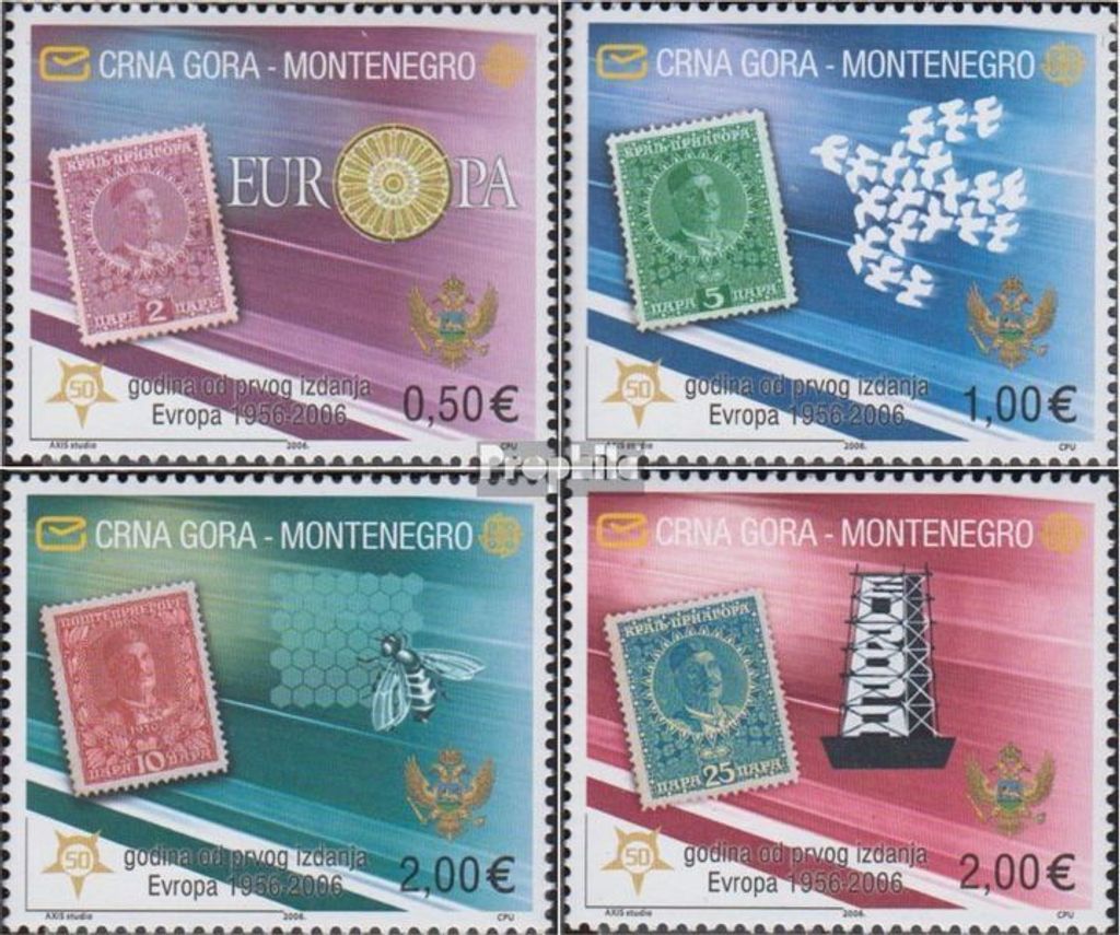 Briefmarken Monte 2006 Mi 108I-111I (kompl.Ausg.) postfrisch 50 Jahre Europamarken