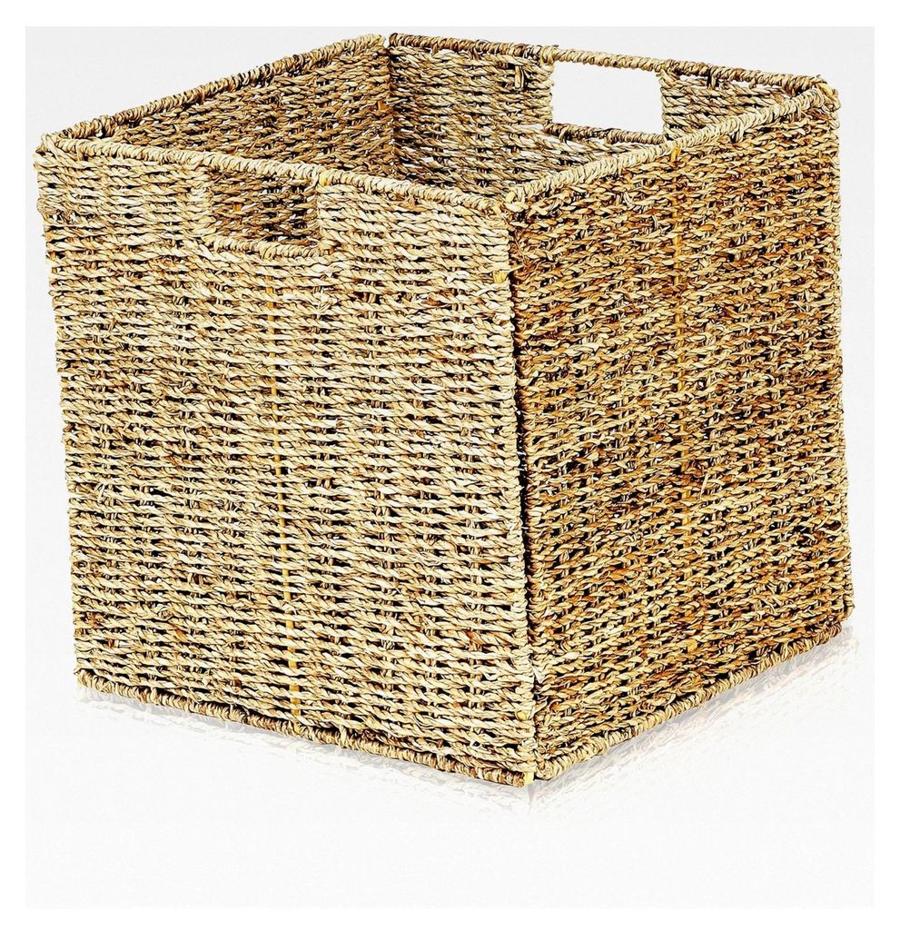 Aufbewahrungskorb für Kallax Regale, Seegras natur 33 x 33 x 33 cm
