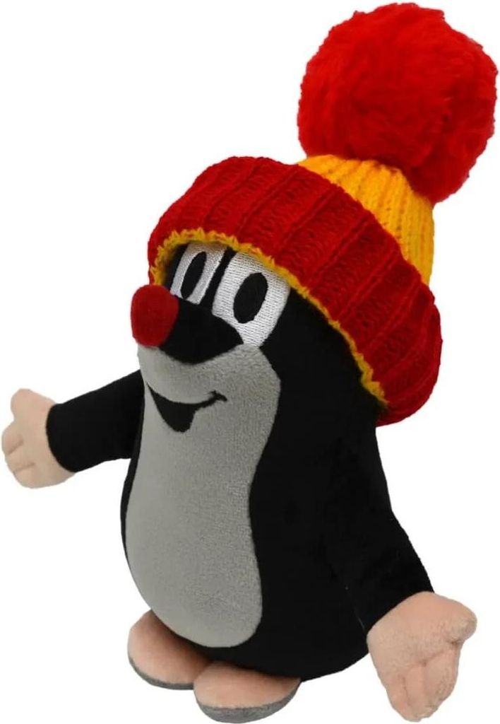 Der kleine Maulwurf, stehend, 20cm, Mütze rot-gelb Produktbild 