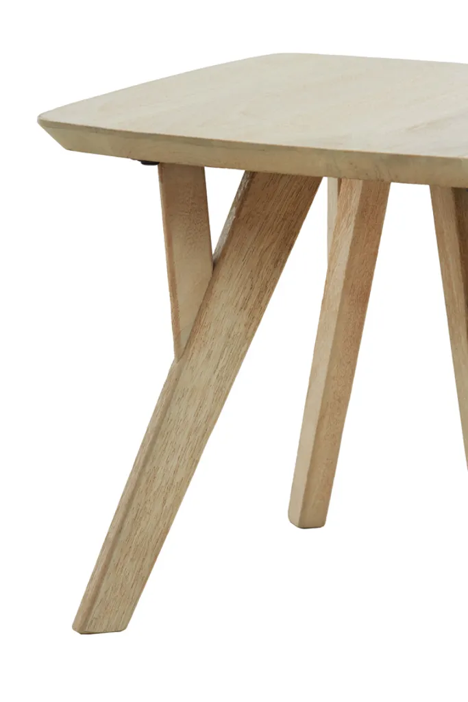 Table d'appoint basse QUENZA en bois de mangue massif 44x44x36 cm