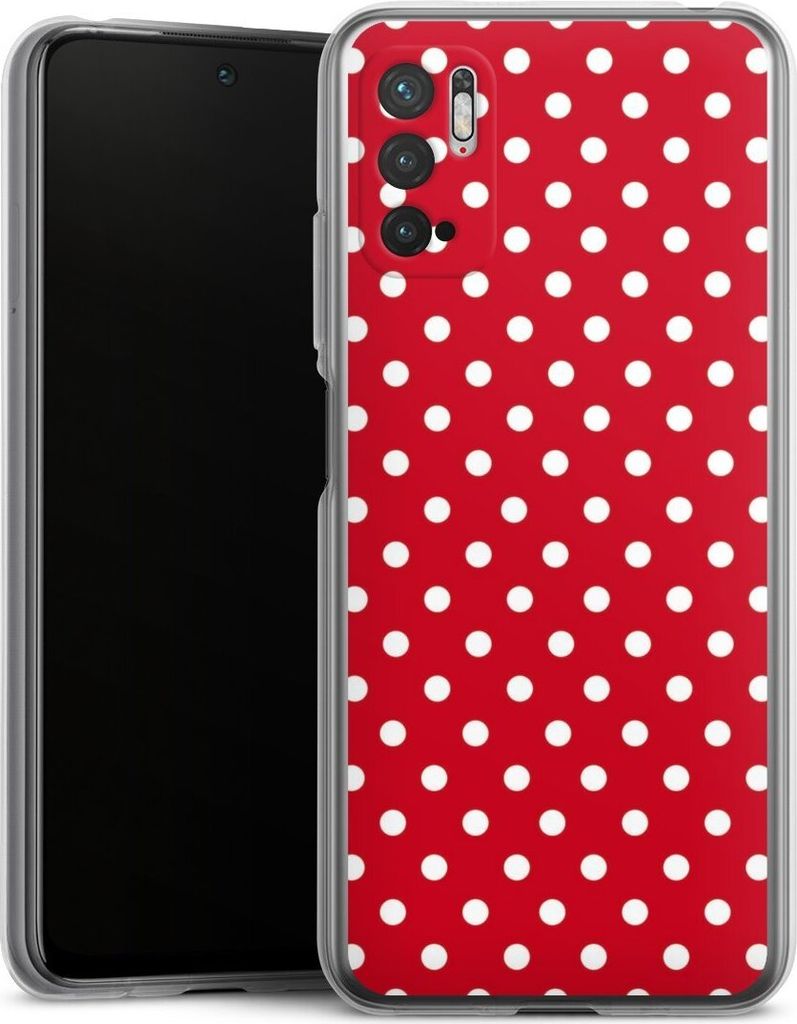 DeinDesign Handyhülle für Xiaomi Redmi Note 10 5G Silikon Hülle Case Smartphone Schutzhülle Polka Dots Punkte Retro