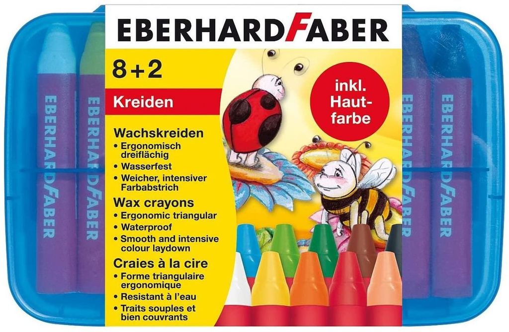 Eberhard Faber 524011 - Wachsmalkreiden dreiflächig, 10 Produktbild 