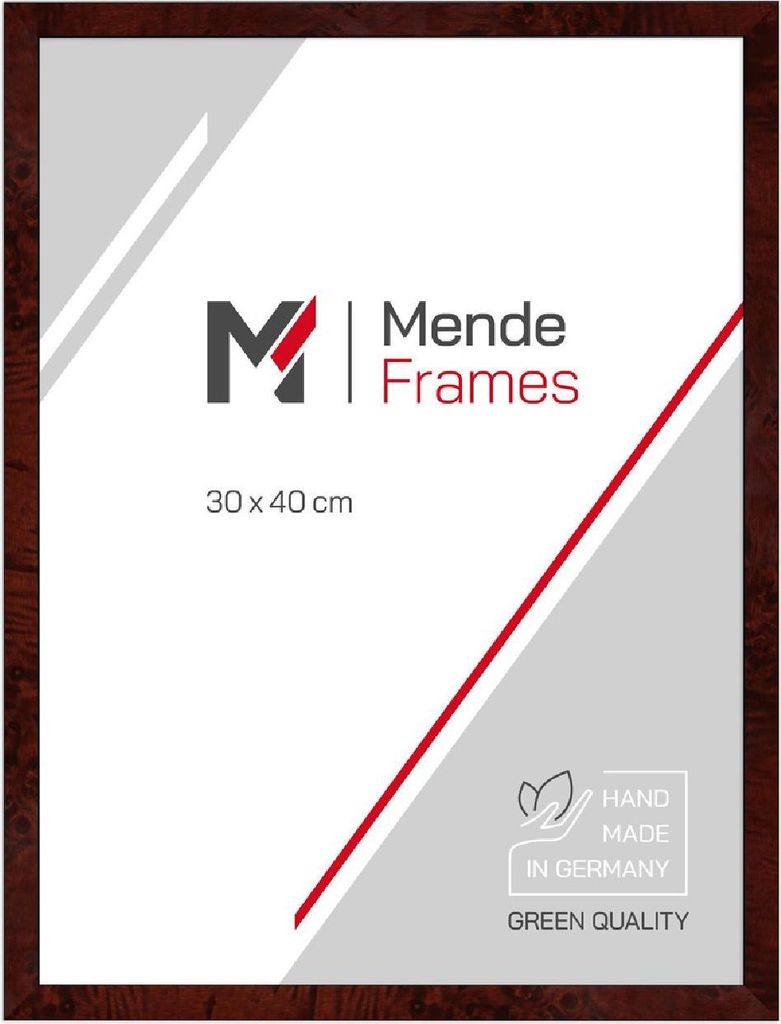 MendeFrames Holzrahmen H14B Wurzeldekor dunkel 15x21 cm Museumsglas