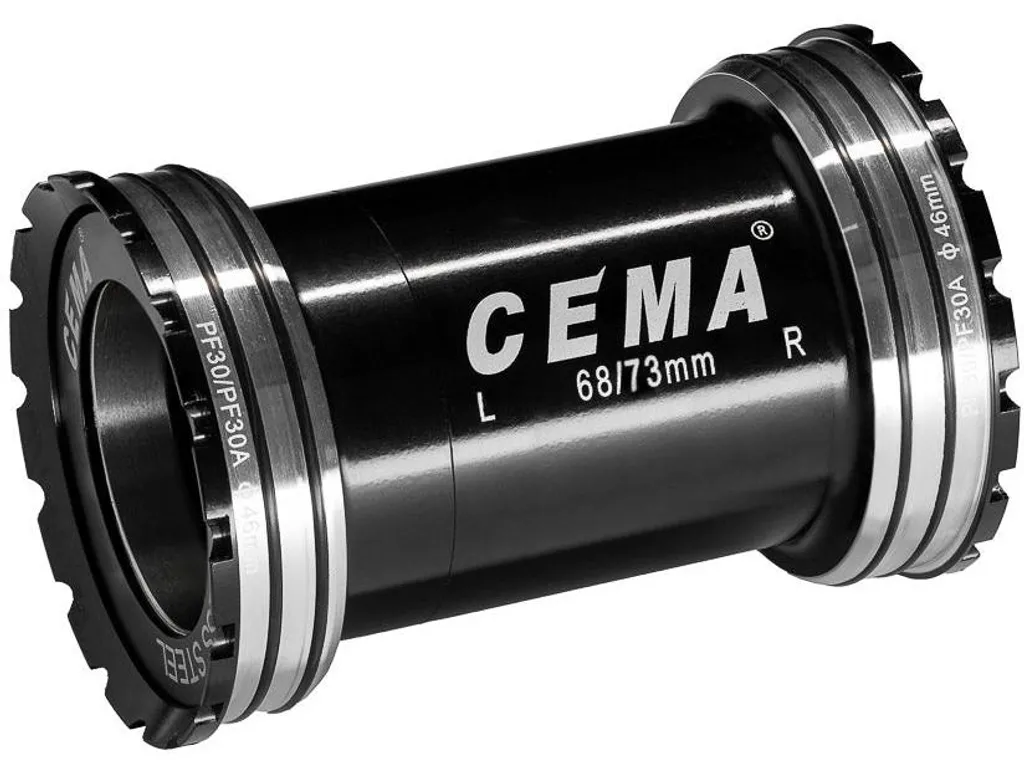 Boîtier de pédalier Cema Bracketas PF30 Interlock BB30 RVS noir