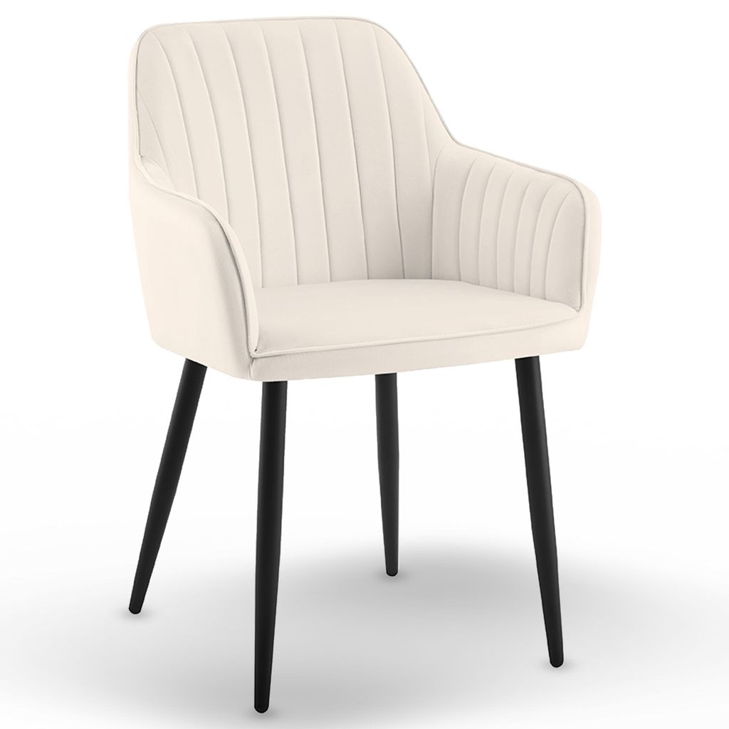 Krzesło tapicerowane nowoczesne KT203 Maria III beż Zdjęcie produktu 