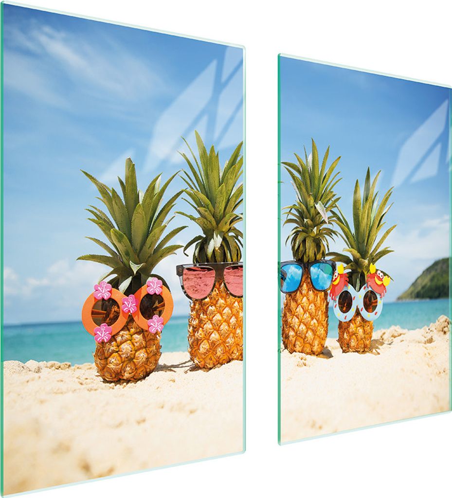 Glasschutzplatte Für Herd 75X52 Ananas