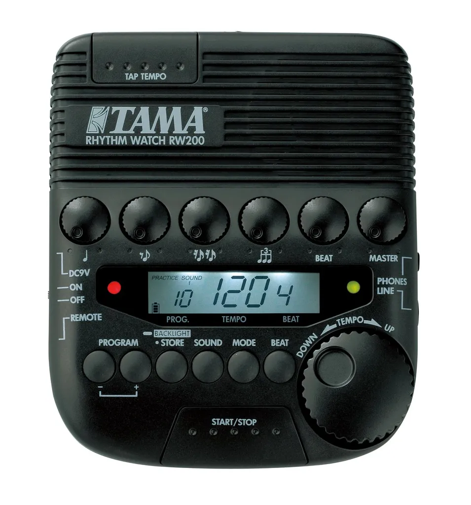 Métronome Électronique Tama RW200 avec Large Cadran et Mémoire Intégrée