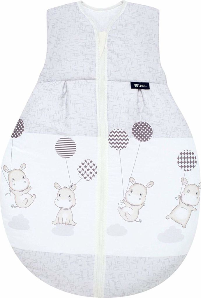 Alvi Baby Kugelschlafsack Molton Hippo silber 972-9, Größe:90