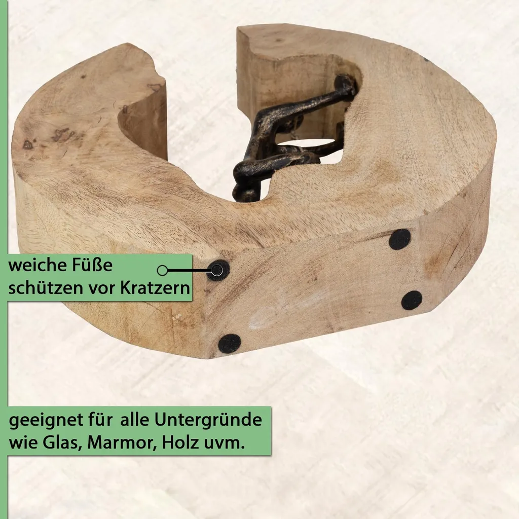 Objet de Décoration Sculpture Moderne Push and Work Mangoholz Alu 29 cm
