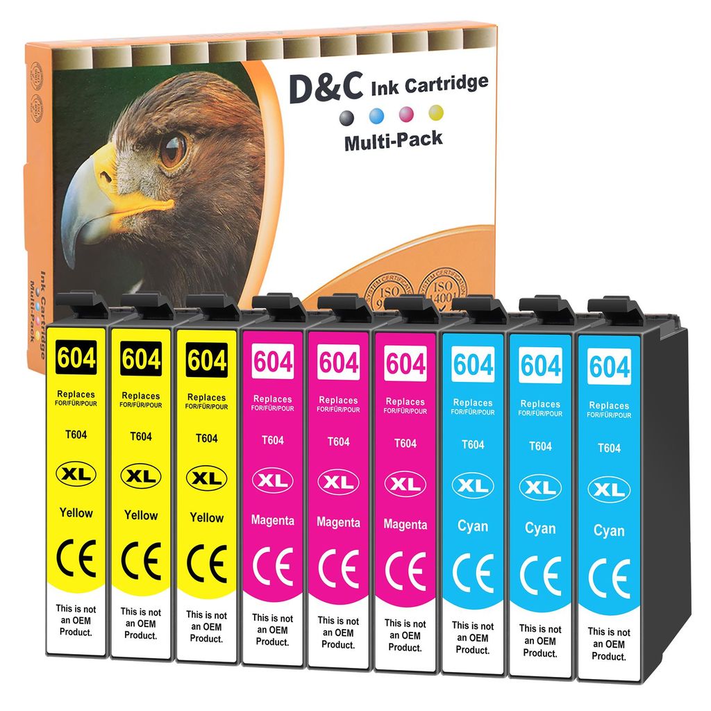 D&C 9x 604 XL Patronen für Epson 604XL Druckerpatronen Produktbild 