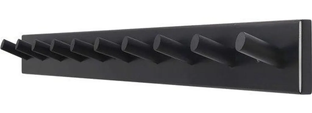 Support mural robuste noir avec 10 crochets de 96,5 cm pour garage