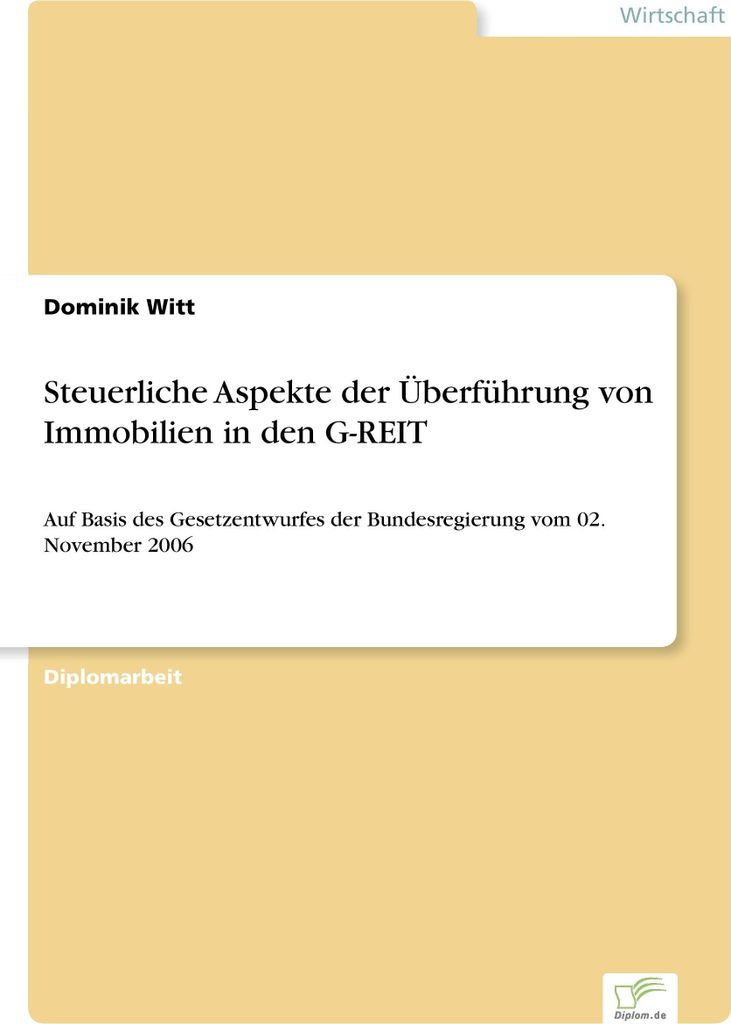 Steuerliche Aspekte der Überführung von Immobilien in den G-REIT
