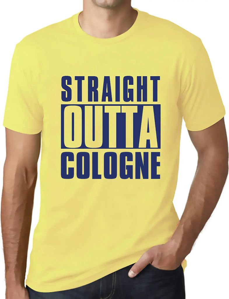 Herren Grafik T-Shirt Direkt aus Köln – Straight Outta Cologne – Öko-Verantwortlich Vintage Jahrgang Kurzarm Lustige Druck Geburtstag Geschen...