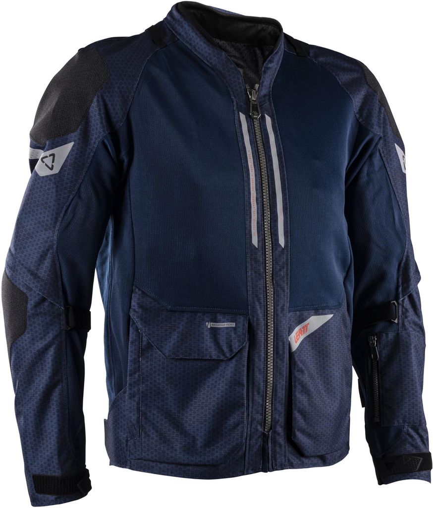 Leatt ADV FlowTour 4.5 Short Motorrad Textiljacke, blau, XL