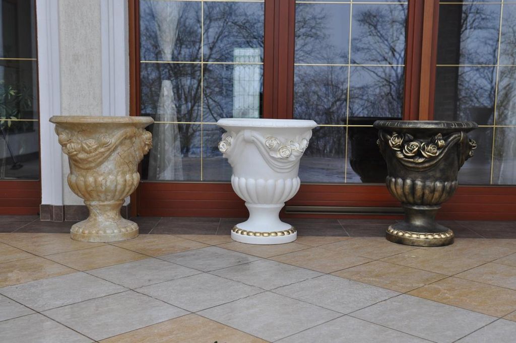 Blumen Kübel Design Vase Vasen Klassiche Design Antik Stil Römisch Boden Schalen