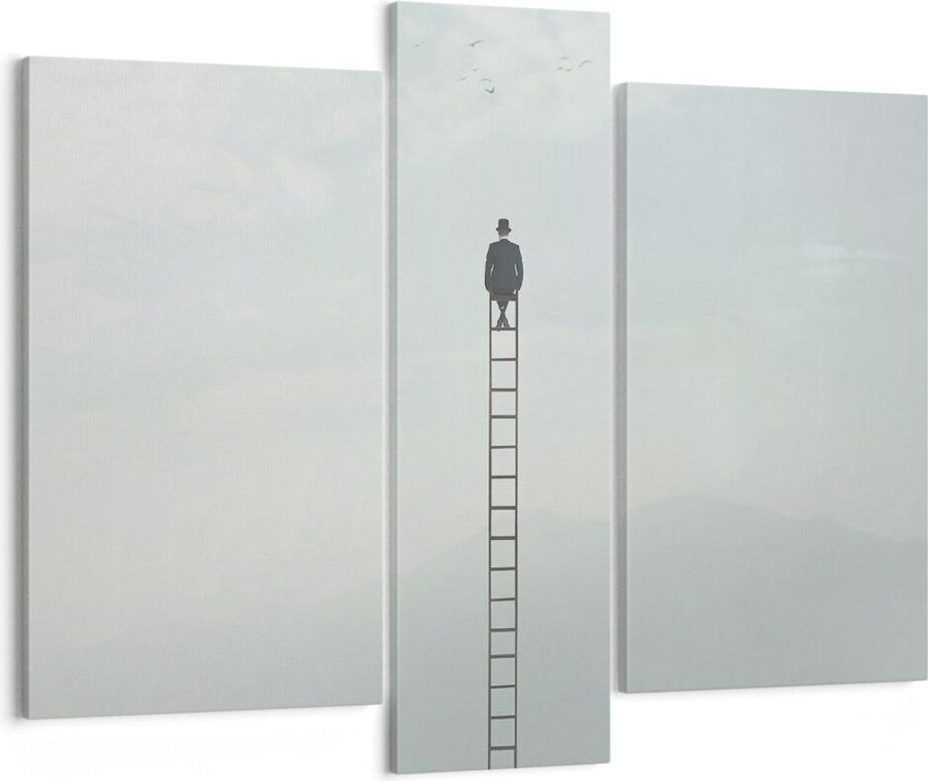 Bild auf Leinwand - Leinwandbild - 3 Teile - Leiter Himmel Produktbild 