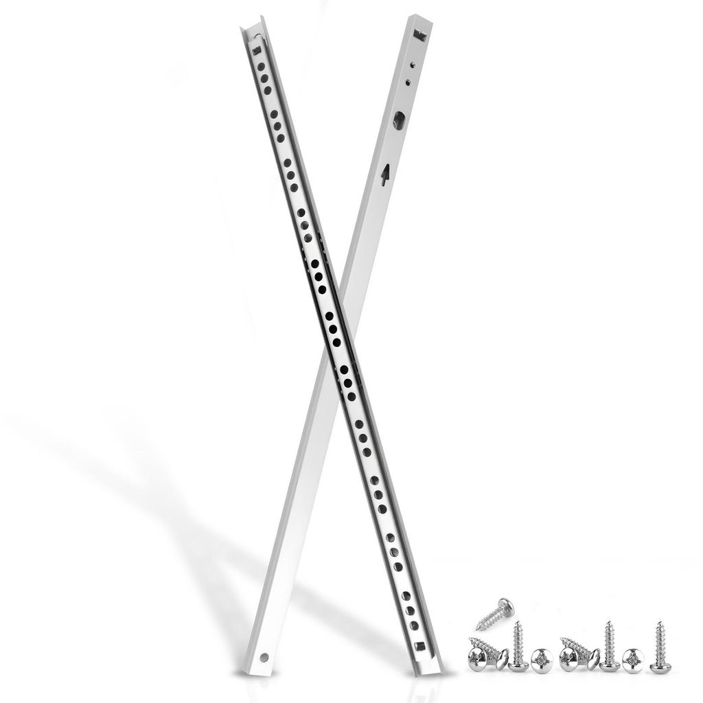 Rails de tiroir de 17 mm, à billes, à demi-extension, en Image du produit 