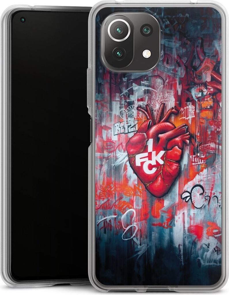 DeinDesign Handyhülle für Xiaomi Mi 11 Lite 5G Silikon Hülle Case Smartphone Schutzhülle 1. FC Kaiserslautern 1. FCK Herz