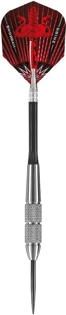 Fléchettes Assassin 34g Harrows RD2970 corps robuste Argent Noir Rouge