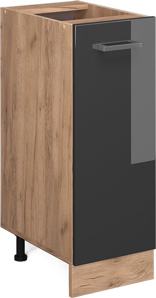 Apothekerschrank Vicco R-Line Anthrazit Hochglanz 30 cm ohne Arbeitsplatte, Model 37483